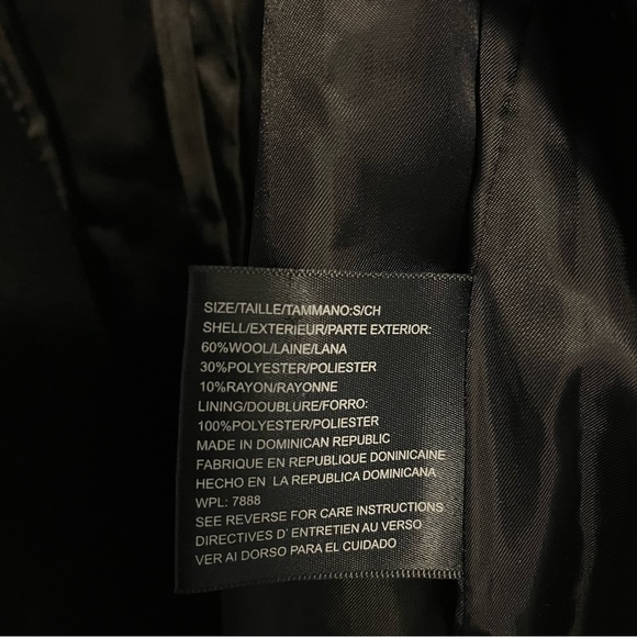 MICHAEL KORS size small black double breasted wool blend pea coat - Picture 5 of 10